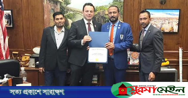 সাংবাদিক বুলবুলকে পেটারসন সিটি মেয়রের সম্মাননা