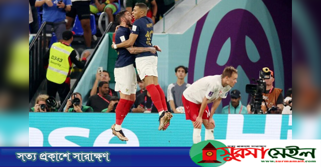 এমবাপের জোড়া গোলে কোয়ার্টার ফাইনালে ফ্রান্স