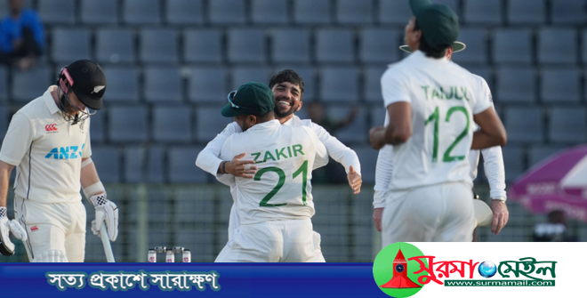 সিলেট টেস্টের দ্বিতীয় দিন শেষে এগিয়ে বাংলাদেশ