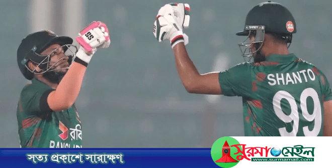 শান্ত-মুশফিকের রেকর্ডময় জুটিতে সহজ জয় বাংলাদেশের