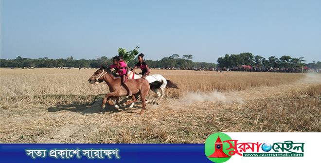 বিশ্বনাথে তিন দিনব্যাপী ঘোড়দৌড়, চ্যাম্পিয়ন মাহিন রাজা