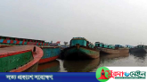 পাটলাই নদীর নৌপথ জুড়ে ৬ শতাধিক নৌযানের জট