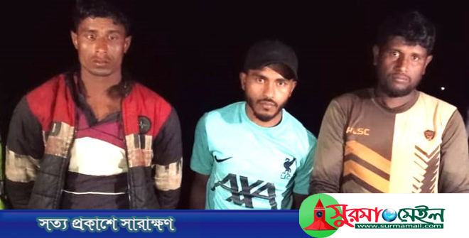 জাদুকাটা নদীর পাড় কেটে বালু-পাথর চুরিকান্ডে ফের আটক ৩