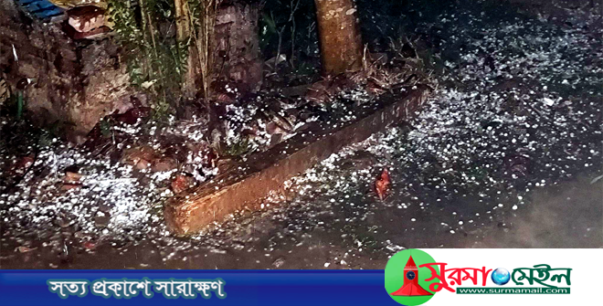 সিলেটে কালবৈশাখী ঝড়ের সঙ্গে শিলাবৃষ্টি