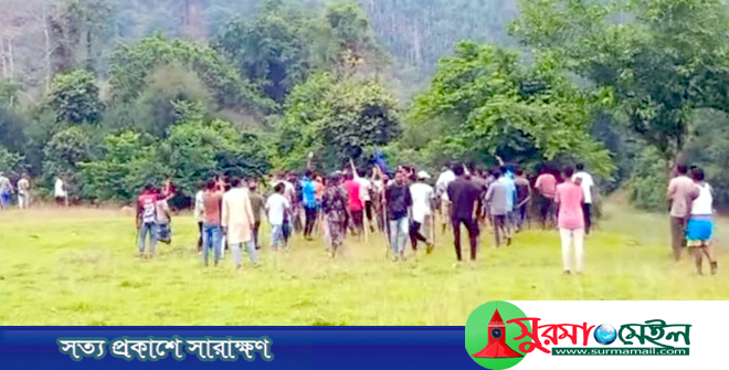 সিলেট সীমান্তে স্থানীয়দের তোপের মুখে পিছু হাটলো ভারতীয় বিএসএফ