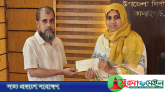 রাষ্ট্রপতির অনুদানের চেক পেলেন কানাইঘাটের রশিদ
