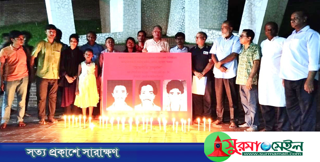 শহীদ মুনির-তপন-জুয়েল স্মরণে শহীদ মিনারে প্রদীপ প্রজ্জ্বলন