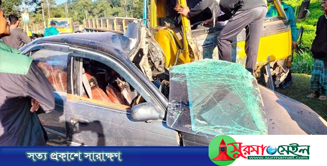 সিলেটে প্রাইভেটকার-ট্রাকের সংঘর্ষে নিহত ১