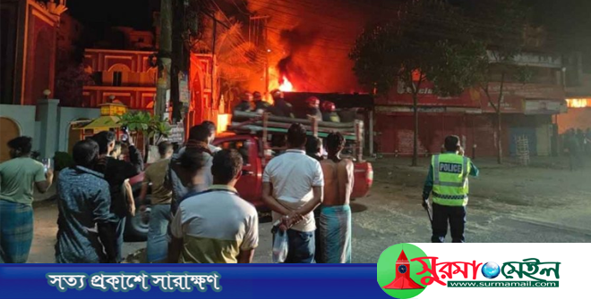 সিলেটে একসঙ্গে পুড়লো ১৩টি গাড়ি