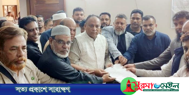 সিলেট-৬ আসনে বিএনপির প্রার্থী এমরানের মনোনয়নপত্র সংগ্রহ