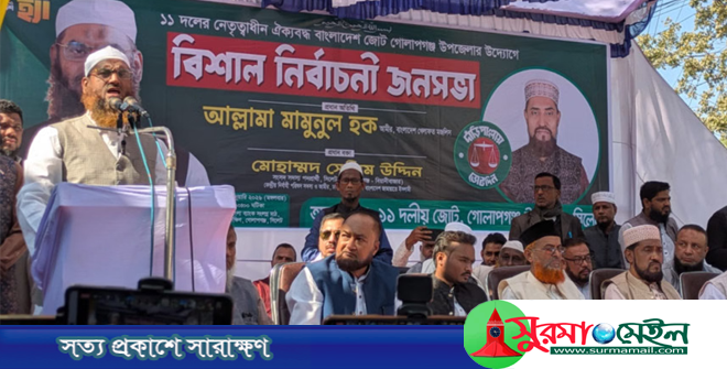 চাঁদাবাজি ও গুণ্ডামির রাজনীতিতে মানুষ বিরক্ত: সিলেটে মামুনুল হক