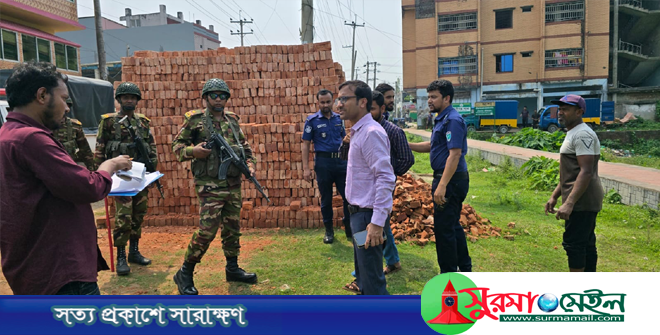 নবীগঞ্জে যানজট নিরসনে ফুটপাাত দখলমুক্ত, মামলা-জরিমানা