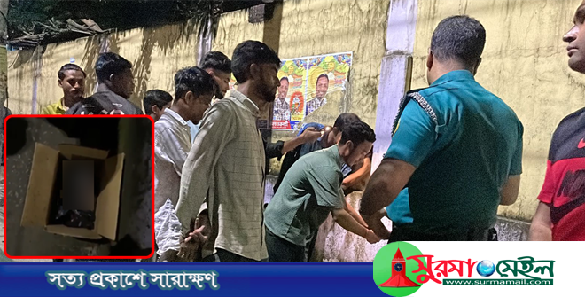 সিলেটে ড্রেনের পাশে বিস্কুটের কার্টনে মিলল নবজাতকের মরদেহ