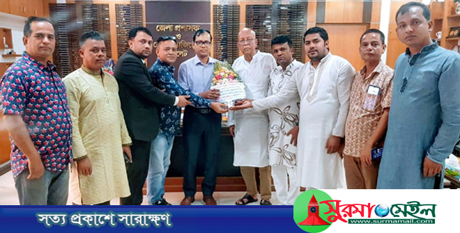 সিলেটের জেলা প্রশাসকের সাথে পূজা উদযাপন ফ্রন্ট জেলা-মহানগরের সাক্ষাৎ