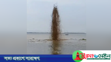 সুনামগঞ্জে ডুবে থাকা হাওরের নলকূপ থেকে উঠছে গ্যাস