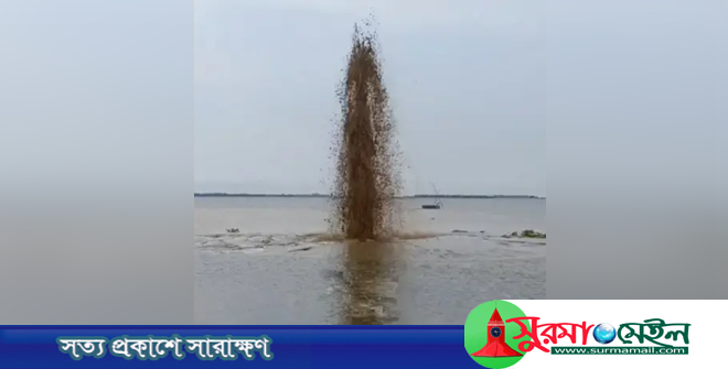 সুনামগঞ্জে ডুবে থাকা হাওরের নলকূপ থেকে উঠছে গ্যাস