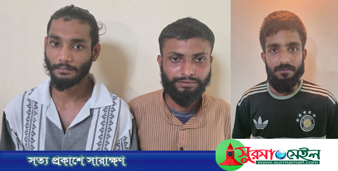 গোলাপগঞ্জে অস্ত্রের মহড়া: ভাইরাল ভিডিওর তিন যুবক গ্রেফতার