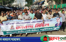 সিলেট সদর উপজেলা তাঁতীদলের আনন্দ মিছিল