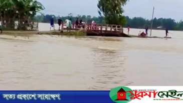 ধলাই নদীর বাঁধ ভেঙে ২৫ গ্রাম প্লাবিত, জনজীবন বিপর্যস্ত