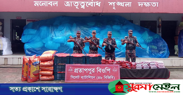 সিলেট সীমান্তে ২৯ লাখ টাকার চোরাচালানের পণ্য জব্দ