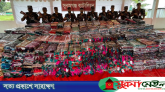 সুনামগঞ্জে সাড়ে ৩ কোটি টাকার ভারতীয় শাড়ি জব্দ