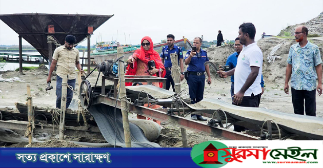 জাফলংয়ে ১০ ড্রেজার, ৬ এক্সকেভেটরসহ বিপুল সরঞ্জাম ধ্বংস